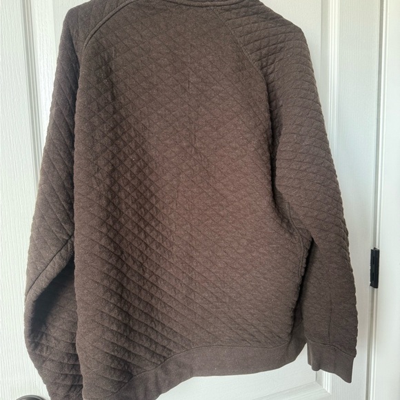 Eddie Bauer Brown Crewneck Sweater with Quilted Texture - Picture 4 of 5
